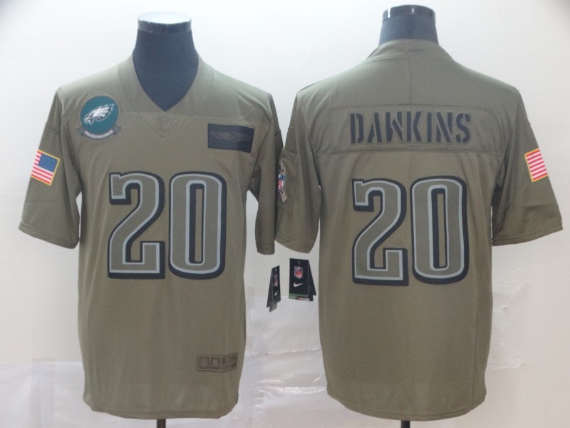 Men's Philadelphia Eagles Brian Dawkins #20 Brown Jersey